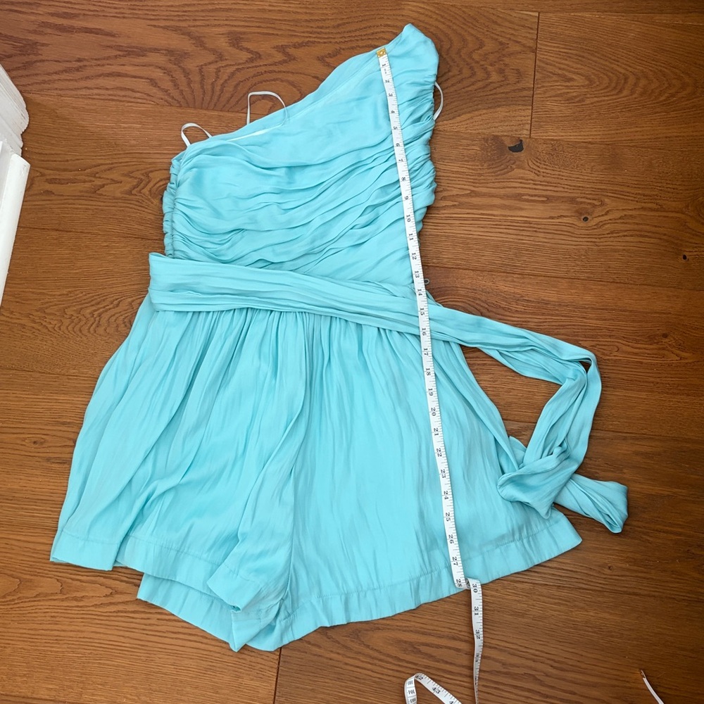 One-Shoulder Light Blue romper